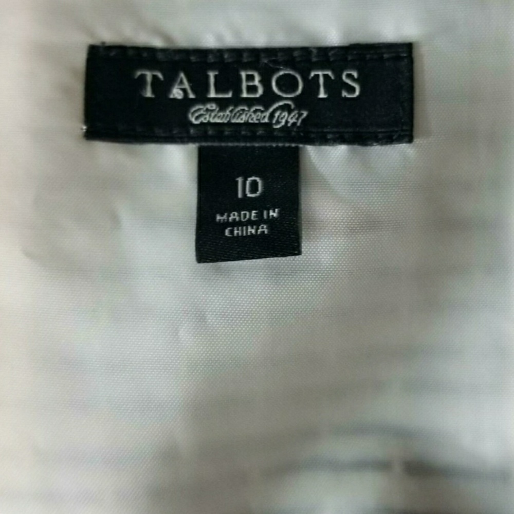 Talbots Pleated Geometric Pattern A-Line Dress - image 6